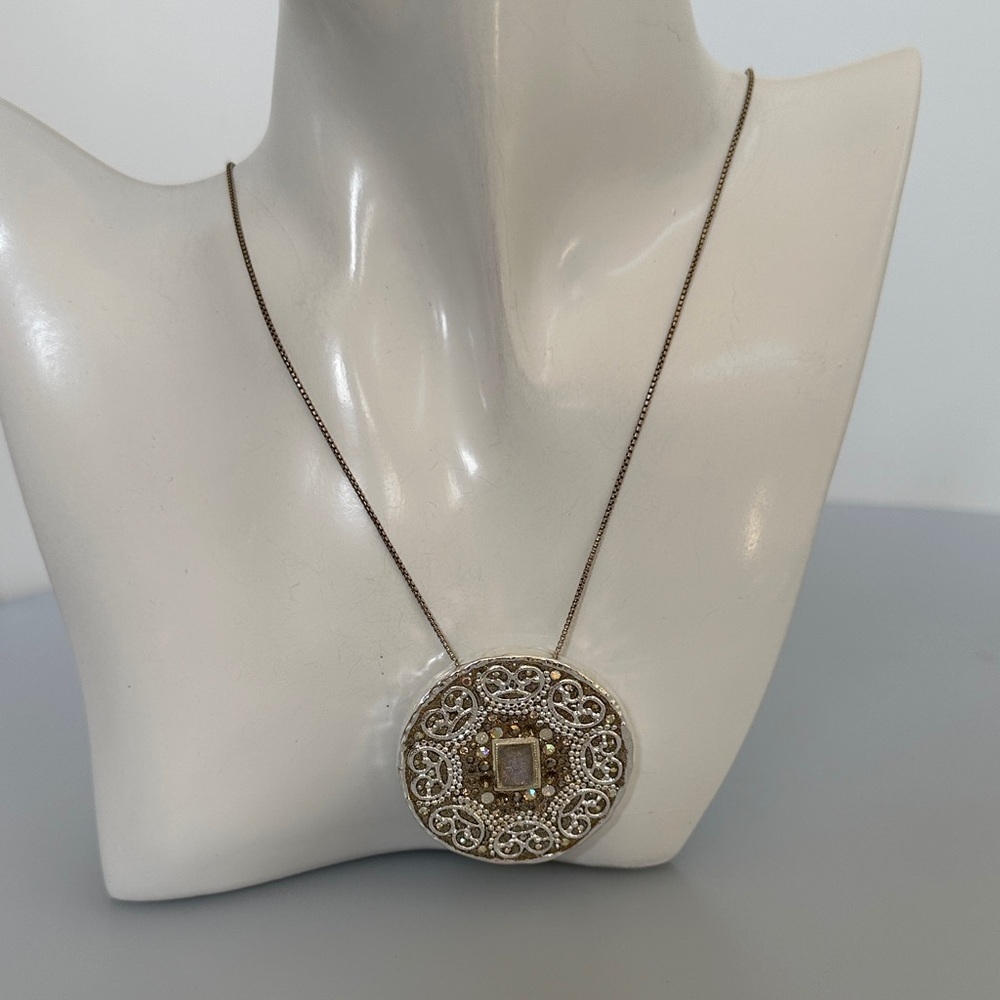 Elegant 925 sterling silver Pendant Necklace made in italy